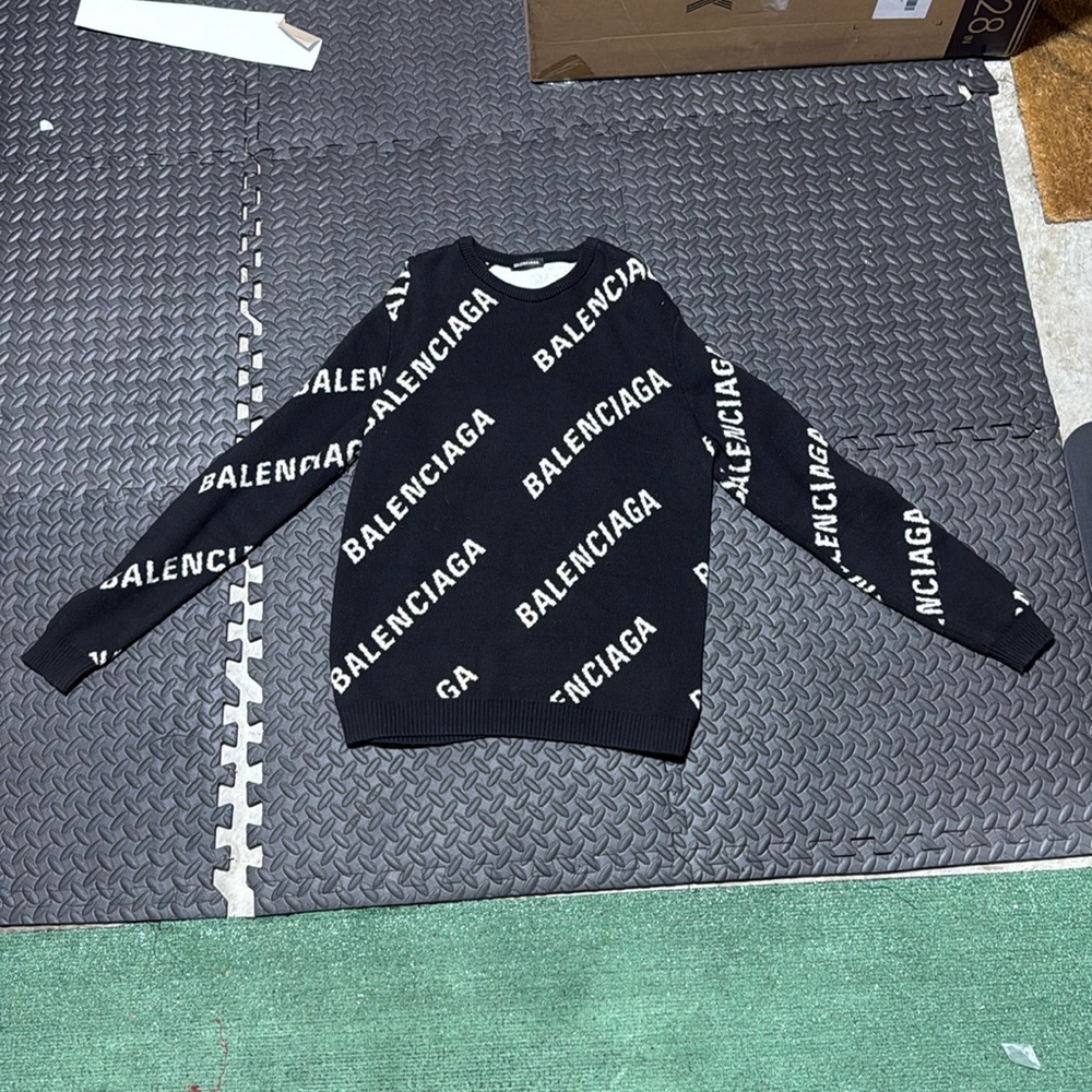 Balenciaga All-Over Logo sweater